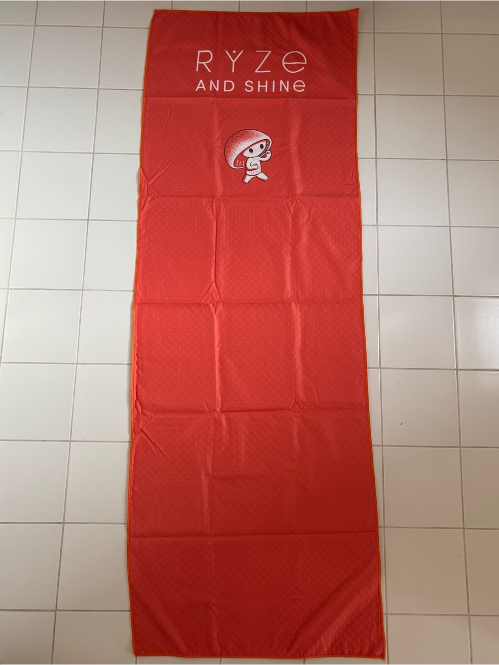 Ryze and Shine Orange Non slip yoga mat cover